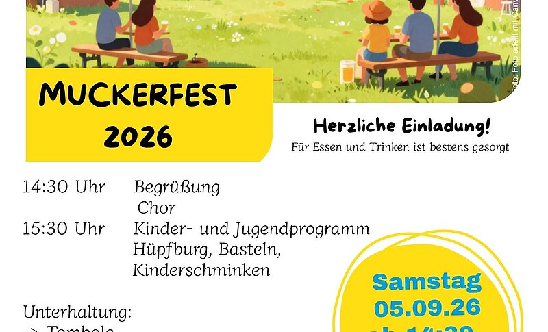 Herzliche Einladung zum Muckerfest am 5. September